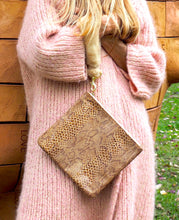 Load image into Gallery viewer, The Adrienne Wristlet: Embossed Leather Collection